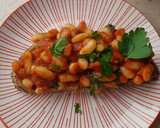 A picture of step 7 of Beans on toast my way.