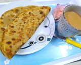 A picture of step 7 of Omlate Bread 🍞 my fvrt healthy breakfast 😋.