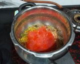 A picture of step 2 of Aloo Tamater Curry with Beetroot Puri.