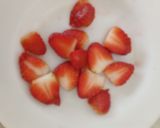 A picture of step 3 of Strawberry french toast.