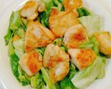 Foto langkah ke 7 dari resep Ayam Koloke Saus Tiram tumis sayur Kubis.