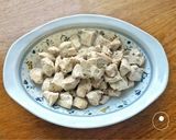 Foto del paso 4 de la receta: Preparación de comida de pollo y verduras cocidas Fácil de hacer