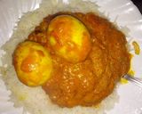 A picture of step 5 of Rice and egg curry.