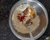 A picture of step 1 of Onion and capsicum Chilla.