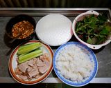 A picture of step 3 of Vietnamese Fresh Spring Rolls with Pork and Fermented Fish Sauce 😋.