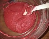 A picture of step 6 of Red velvet cuppies with buttermilk #4wkschallenge.