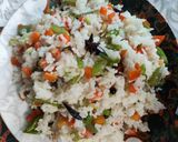 A picture of step 6 of Leftover Rice Pulau.