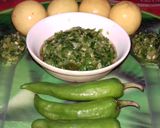 A picture of step 2 of Hari Mirch Lehson & lemon ki Chutney.