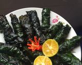 A picture of step 3 of Fried Beef Wrapped in Betel Leaves.