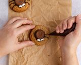 A picture of step 2 of Spider Cookies.