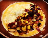 Foto del paso 3 de la receta: Tortilla de setas, calabacín, jamón y cebolla confitada con un toque oriental 🥢🥢