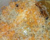 A picture of step 3 of Nigerian carrot fried rice with minced meat soup.