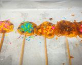 A picture of step 4 of Dalgona Candy with Sugar Toppings.