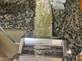 Pasta integral de espinacas al huevo