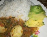 A picture of step 3 of Rice and egg curry.
