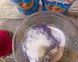 Foto langkah ke 2 dari resep Purple sweet potato Oatmeal Pie| Dragon Fruit Milk.