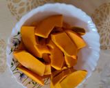 A picture of step 1 of Drumstick pumpkin sabji.