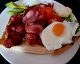 A picture of step 4 of My B.L.T. on Toast 😁.