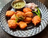 A picture of step 8 of Paneer pakoda.