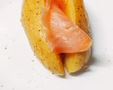 Foto del paso 4 de la receta Patata al horno con salmón y crema agria!