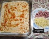 Pas rețetă Pizza cu mortadela și cașcaval 3 fotografie