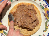 Smashed Beef Pita with Tzatziki & Sumac Salad