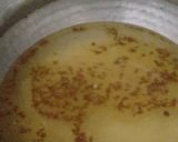 A picture of step 2 of Jeera rice with dal fry.