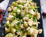 A picture of step 2 of Chestnut salad.