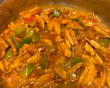 A picture of step 4 of Chilli potato.