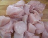 A picture of step 1 of Tandoori Chicken boti.