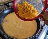Foto del paso 4 de la receta: Huevos revueltos con maíz, jamón y queso