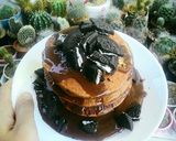 A picture of step 3 of Coffee pancakes &chocolate sauce.