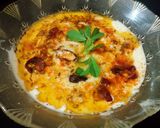 A picture of step 9 of Baingan ka raita.