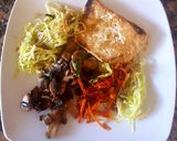 Foto del paso 3 de la receta: Tofu, con repollo, champiñones y zanahoria. #Mercado #Repollo