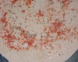 A picture of step 2 of Triangle chilli parantha.