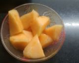 A picture of step 2 of Muskan melon with malai.