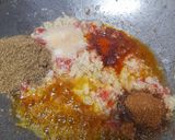 A picture of step 2 of Mushroom Matar malai sabji.