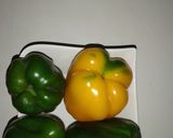 A picture of step 1 of Stir fried Yellow pepper sauce #Abjmoms.