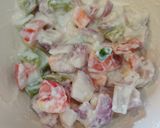 A picture of step 2 of Curd Salad.