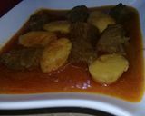 A picture of step 6 of Arvi Gosht.