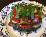 A picture of step 6 of California Farm Roasted Cheese Tomato Ham Eggplant.