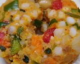 A picture of step 1 of Sabudana vada with a veggie twist.