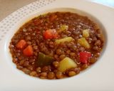 Pas rețetă Mâncare de linte verde cu legume 2 fotografie