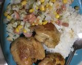 Foto del paso 8 de la receta: Arroz de coliflor personalizado con cuadros de pollo 💓