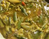 A picture of step 5 of Lentil Fritters in mix veg curry.