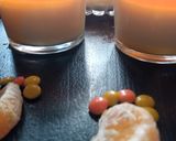 A picture of step 6 of Milky vanilla curd with Orange jelly.