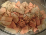 Calabaza y papas al horno