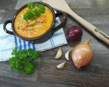 Tejszínes zöldbableves recept fázis 4 fotója