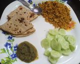 A picture of step 3 of Nutrella with chappati.