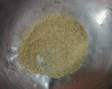 A picture of step 1 of Doi posto bhindi.